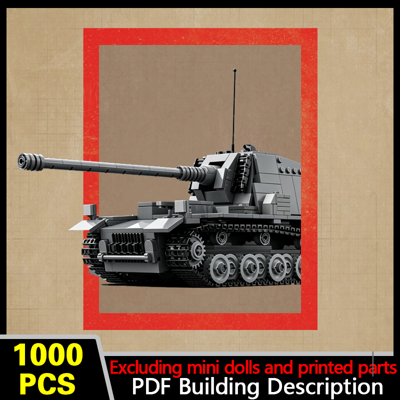 Lego Compatible Military Tank - نموذج مدمر الدبابات الثقيلة العسكرية، قطع