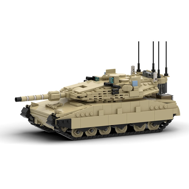 Lego Compatible Military Tank - مكعبات بناء دبابة مركفا Mk4، نموذج